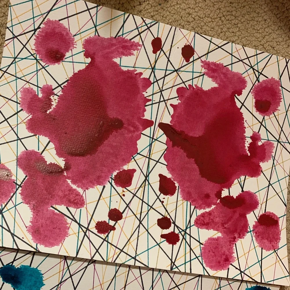 HANDMADE RORSCHACH INDIA INK AND SHARPIE ARTWORK